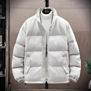 Men’s Streetwear Puffer Jacket – Graphic Print Oversized Winter Coat for Urban Fashion & Warmth