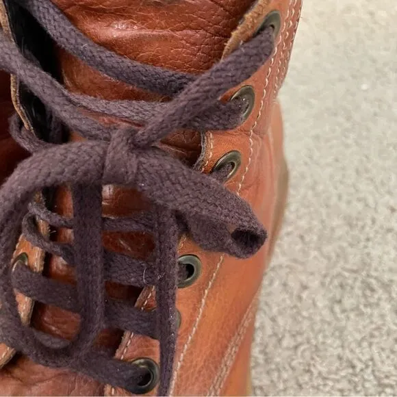 Men’s Tan/ Brown Italian Leather Boots Size 44 EU/ 10 USA