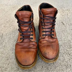 Men’s Tan/ Brown Italian Leather Boots Size 44 EU/ 10 USA