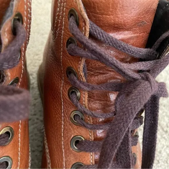 Men’s Tan/ Brown Italian Leather Boots Size 44 EU/ 10 USA
