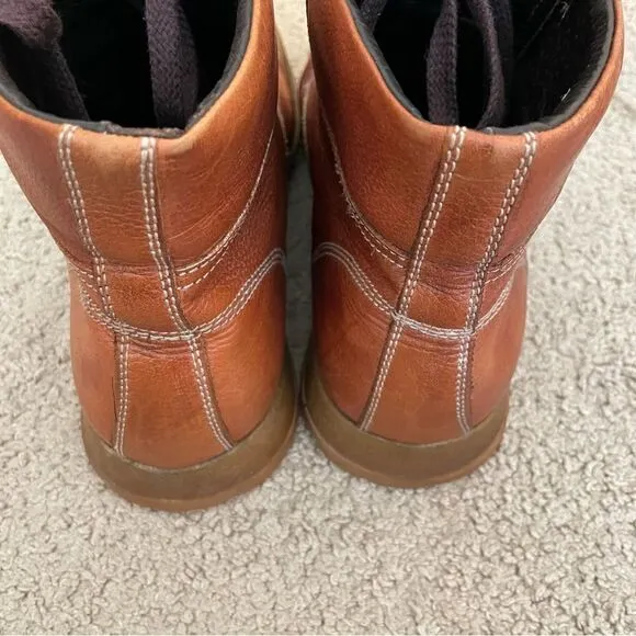 Men’s Tan/ Brown Italian Leather Boots Size 44 EU/ 10 USA