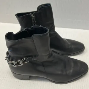 Mercadal silver chain leather ankle boots