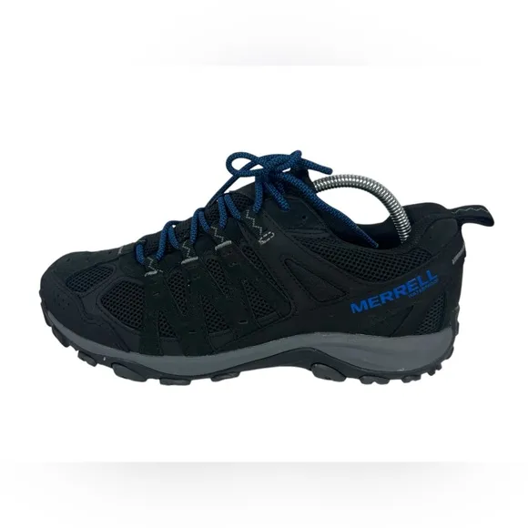 Merrell Accentor 3 Hiking Shoes Mens US 9.5 Trail Waterproof Suede Black Blue