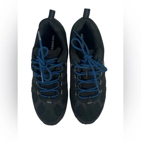 Merrell Accentor 3 Hiking Shoes Mens US 9.5 Trail Waterproof Suede Black Blue