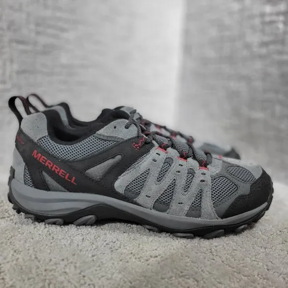 Merrell Accentor 3 Men's Size 10M US Gray Black Suede Waterproof Hiking Shoes
