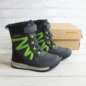 Merrell Boys Winter Snow Boots Toddler Size 9 Navy Black Gray Lime Green