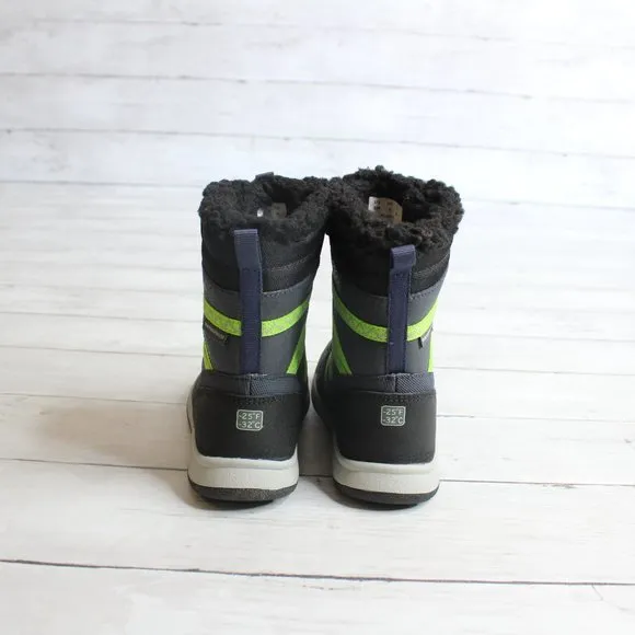 Merrell Boys Winter Snow Boots Toddler Size 9 Navy Black Gray Lime Green