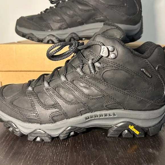 Merrell Moab 3 Prime Mid Waterproof Hiking Boots Shoes Black Mens 8