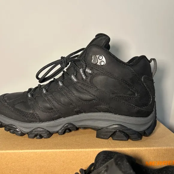 Merrell Moab 3 Prime Mid Waterproof Hiking Boots Shoes Black Mens 8