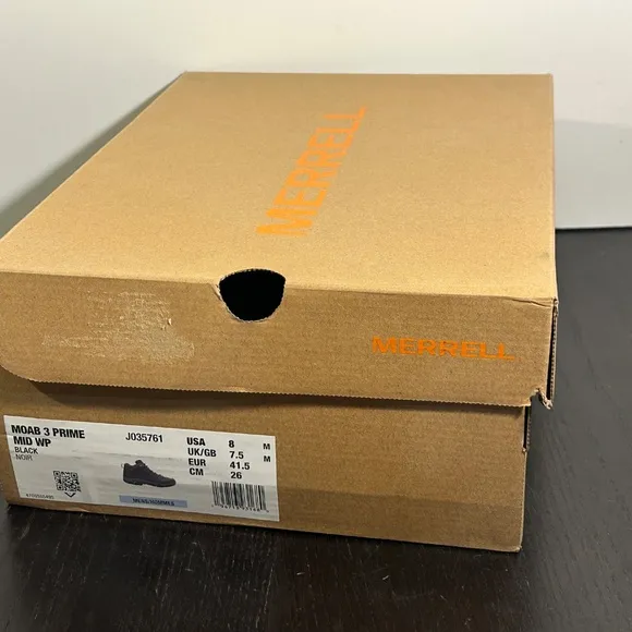 Merrell Moab 3 Prime Mid Waterproof Hiking Boots Shoes Black Mens 8