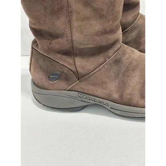 Merrell Primo Chill Masiff Boots Chocolate Suede Leather Winter Boots Brown 7.5