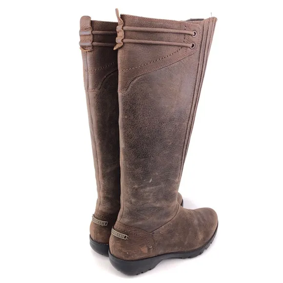 Merrell Vera Peak Brown Leather Waterproof Riding Boots