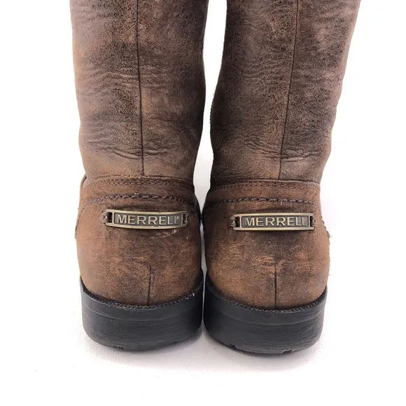 Merrell Vera Peak Brown Leather Waterproof Riding Boots