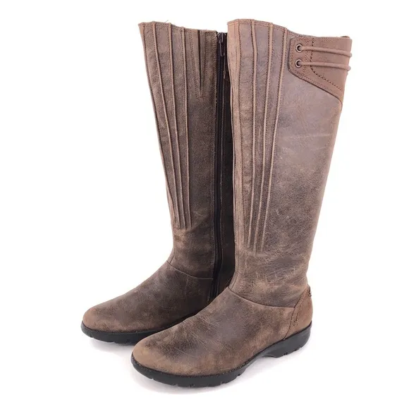 Merrell Vera Peak Brown Leather Waterproof Riding Boots