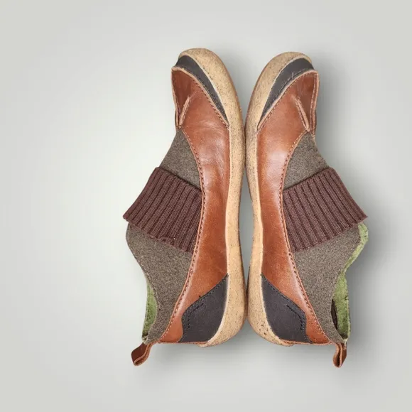 Merrell Women’s 10 Brown Leather Green Wool Montreal Chestnut Duck Low Top Shoe