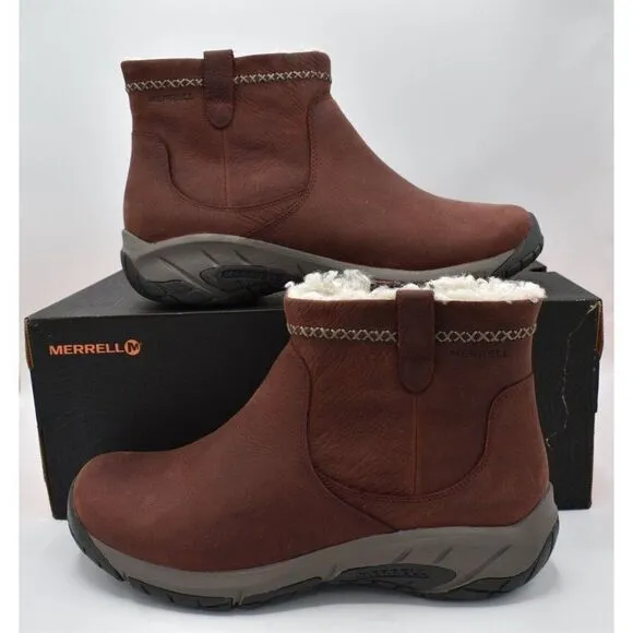 Merrell Womens Size 11 Encore 4 Bluff Zip Polar Sable Waterproof Nubuck Boots