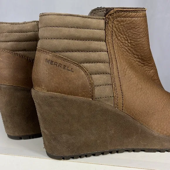 Merrell Women's Tremblant Bluff Waterproof Wedge Booties.