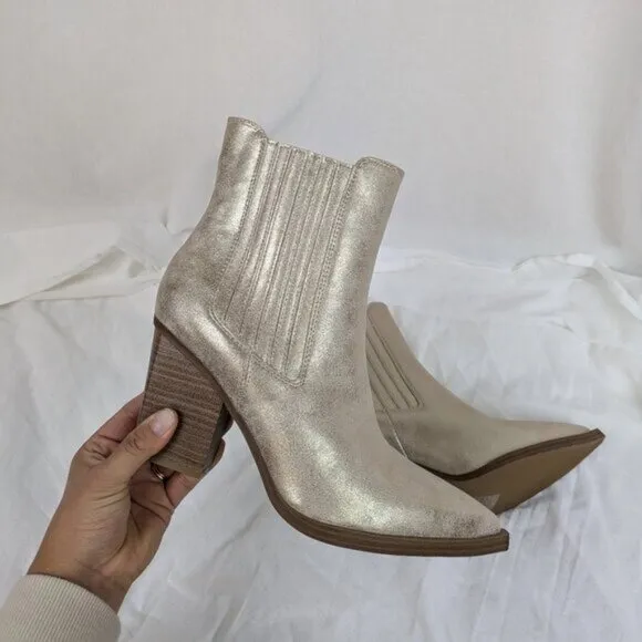 Mia Prairie Gold Ankle Boots Size 8.5 Women
