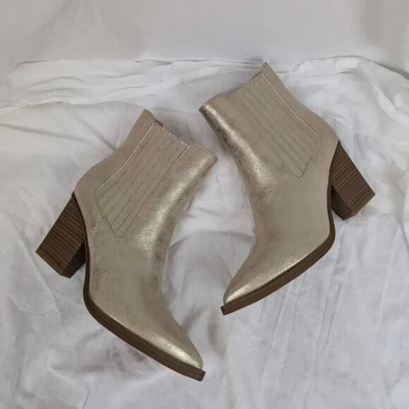 Mia Prairie Gold Ankle Boots Size 8.5 Women