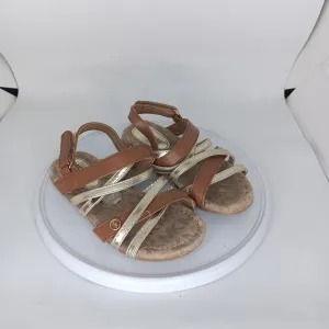Michael Kors Brown and Gold Sandals