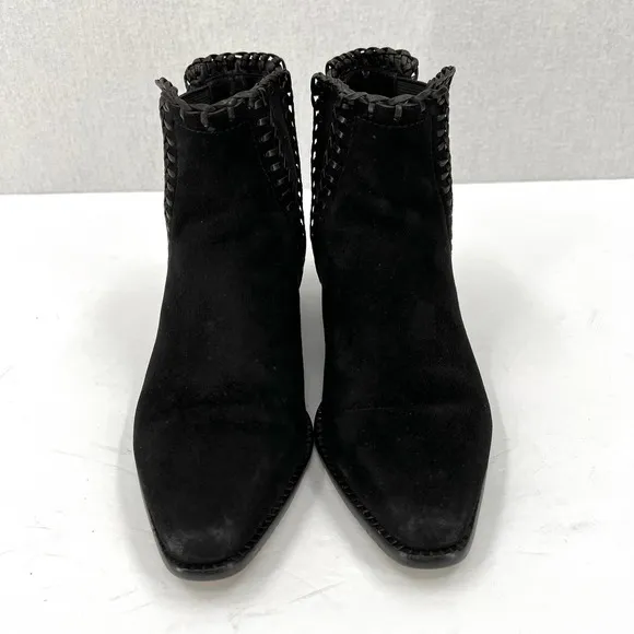 MICHAEL KORS COLLECTION Boots Shoes Women 35.5 Black Presley Suede Leather Ankle