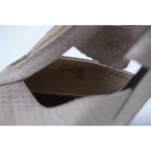 Michael Kors Gold Nude Zip Berkley Sandal Heels Women's Size US 10M