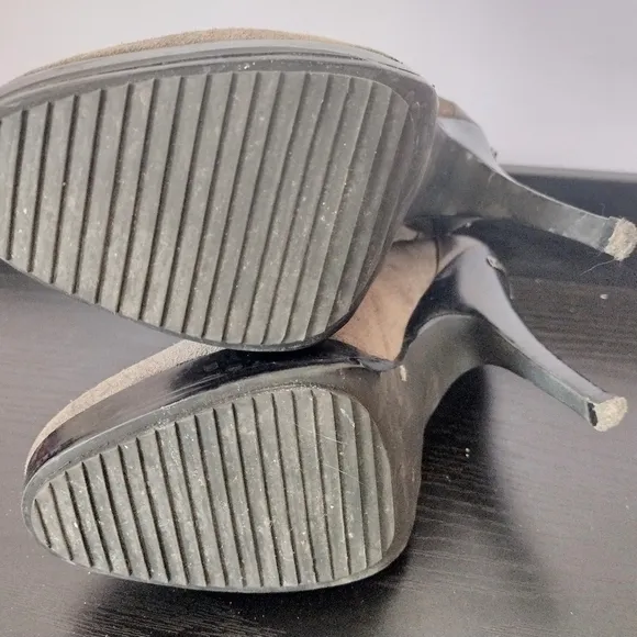 Michael Kors Grey Leather Stiletto Ankle Boots Size 7