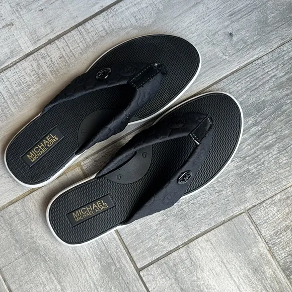Michael Kors Lyssa Thong Sandals- black 9