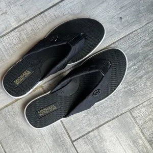 Michael Kors Lyssa Thong Sandals- black 9