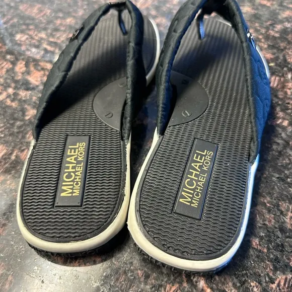 Michael Kors Lyssa Thong Sandals- black 9