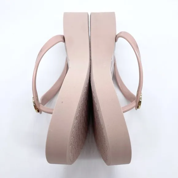 Michael Kors MK Logo Platform Flip Flops Sandals