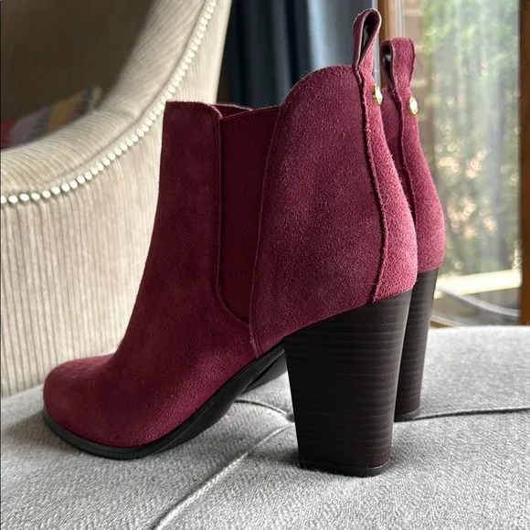 Michael Kors Women's Burgundy Suede Ankle Boots