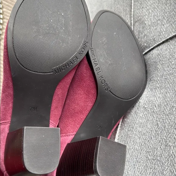 Michael Kors Women's Burgundy Suede Ankle Boots
