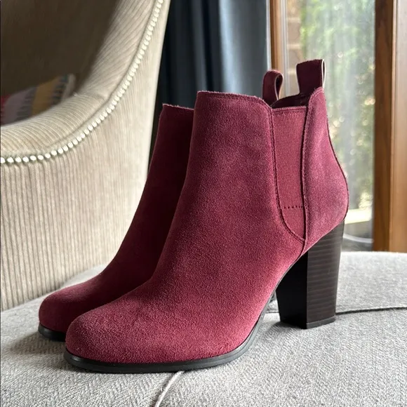Michael Kors Women's Burgundy Suede Ankle Boots