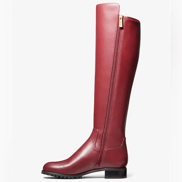 Micheal Kors Dark Cherry Britt Riding Boot