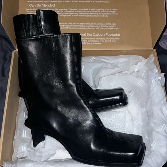 MIISTA BRENDA SONIC BLACK NAPPA ANKLE BOOTS