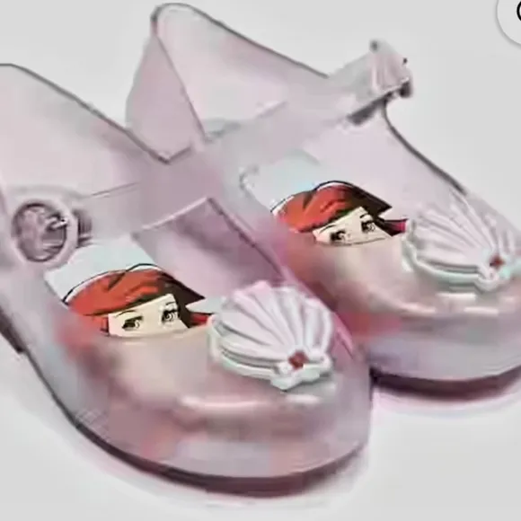Mini Melissa Kids' Ariel From The Little Mermaid Jelly Shoes - Pink