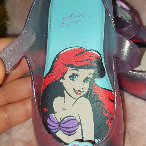 Mini Melissa Kids' Ariel From The Little Mermaid Jelly Shoes - Pink
