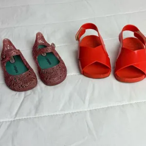Mini Melissa Pink Sandals &amp; Zaxy Baby Rush Sandals