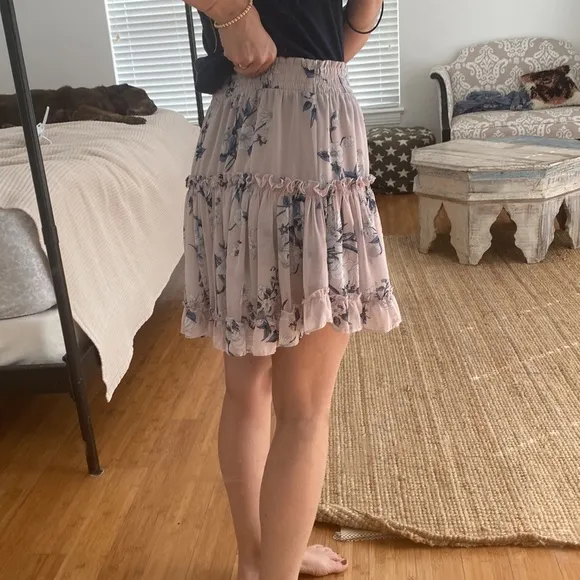 Misa Los Angeles Signature Silhouette Chiffon Skirt
