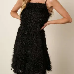 Mittoshop Feather Ruffle Hem Mini Cami Dress