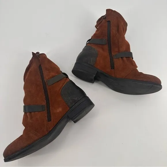 Miz Mooz Sydney Brown Suede Ankle Boots Size 36