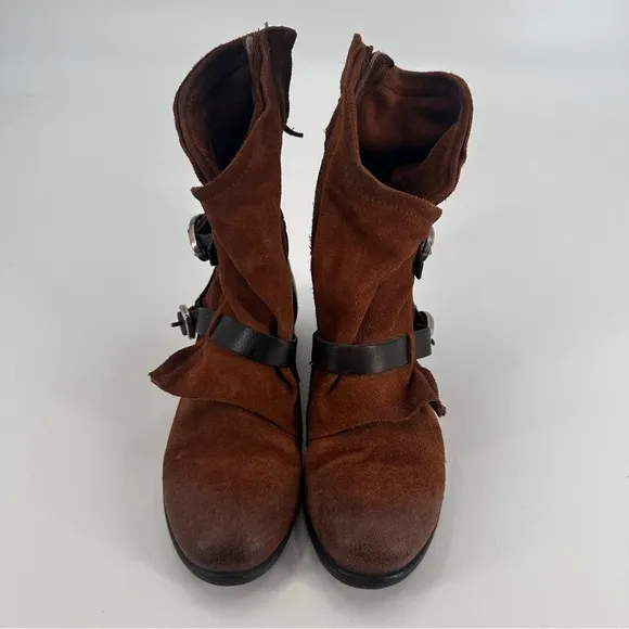 Miz Mooz Sydney Brown Suede Ankle Boots Size 36