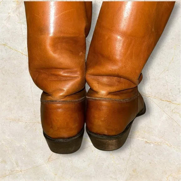 ML Leddy Rare Vintage Custom Cowboy Boots Size 12A Narrow Handmade In The USA