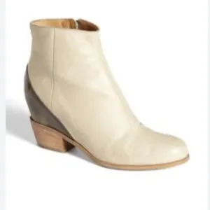 MM6 Leather Wedge Ankle Boots