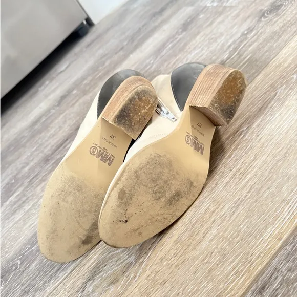 MM6 Leather Wedge Ankle Boots