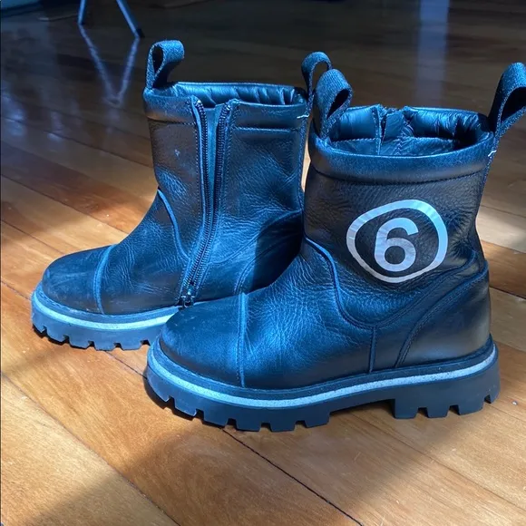 MM6 Maison Martin Margiela Kids Black Boots