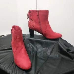 Monroe and Main  SZ 12M  Woman's Red Ankle Boots Excellent