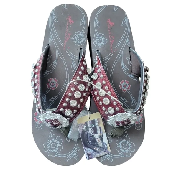 Montana West Custom Texas A&amp;M University Bling Platform Sandals Women Size 11