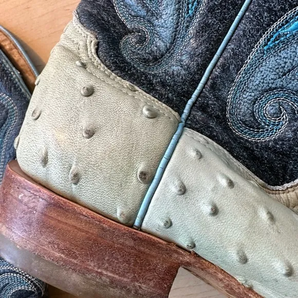 Montenegro, Blue Western Boots, Size 9